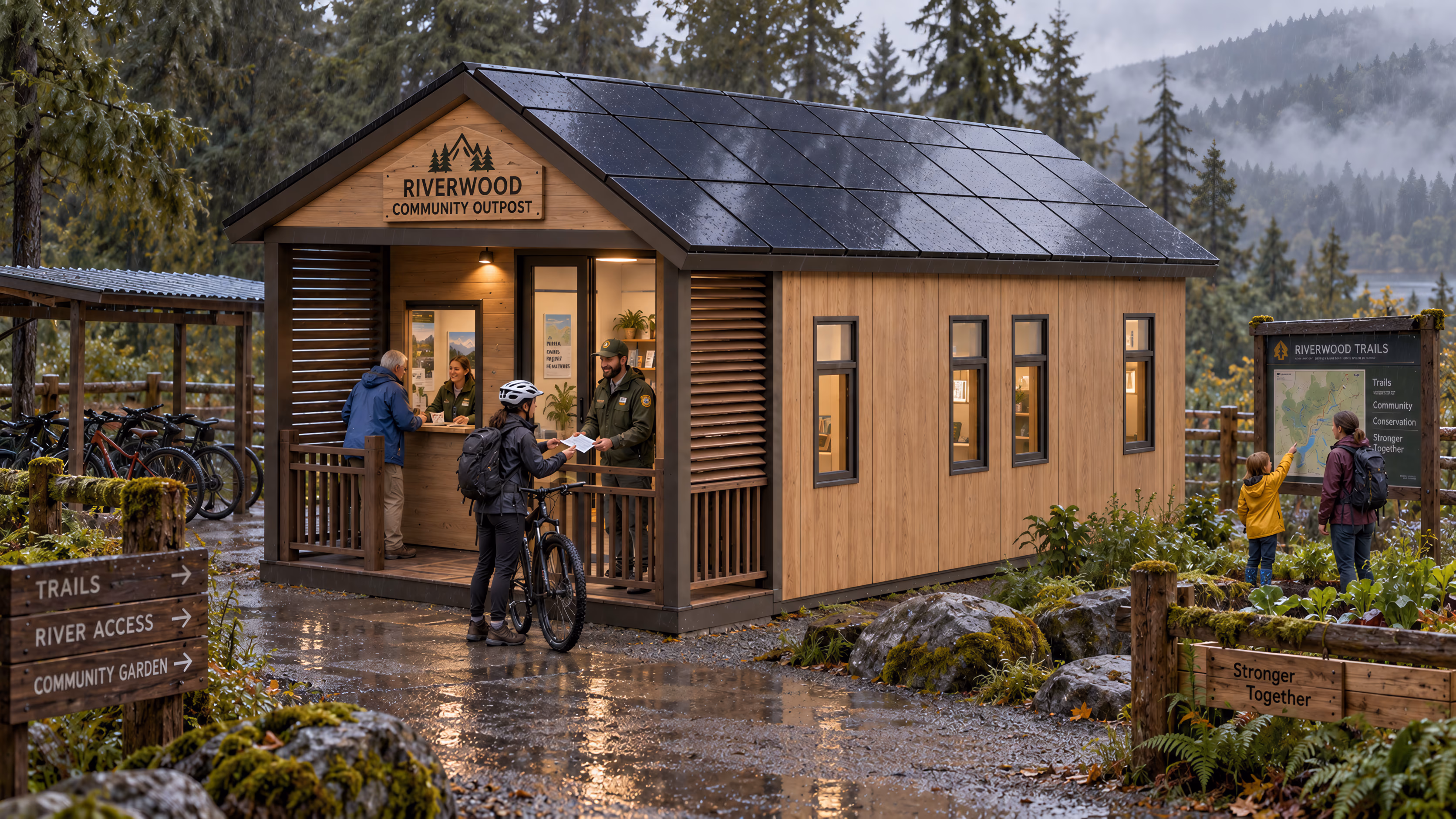 Park Visitor Center, Series B Institutional & Industrial application in Pacific Northwest, United States