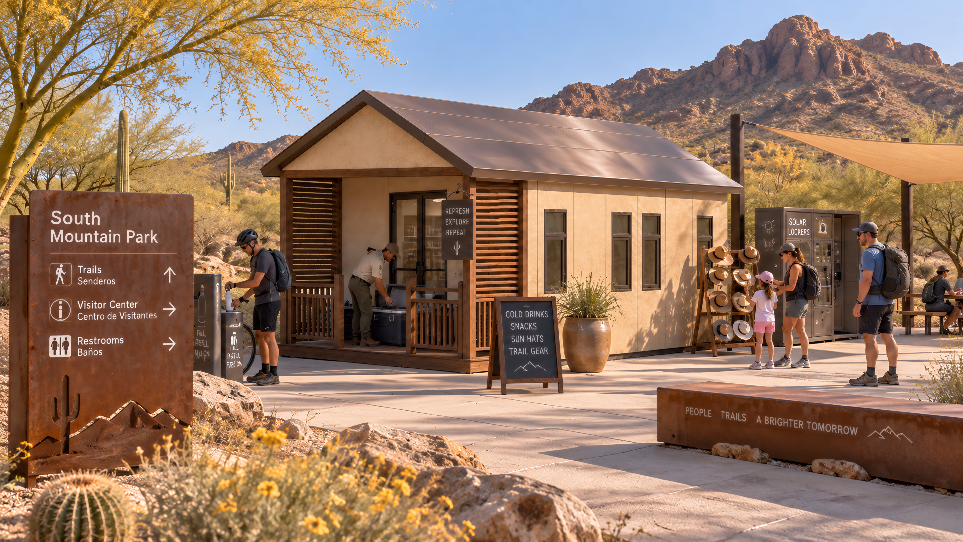 Park Visitor Center, Series B Institutional & Industrial application in Sonoran Desert, Arizona, United States