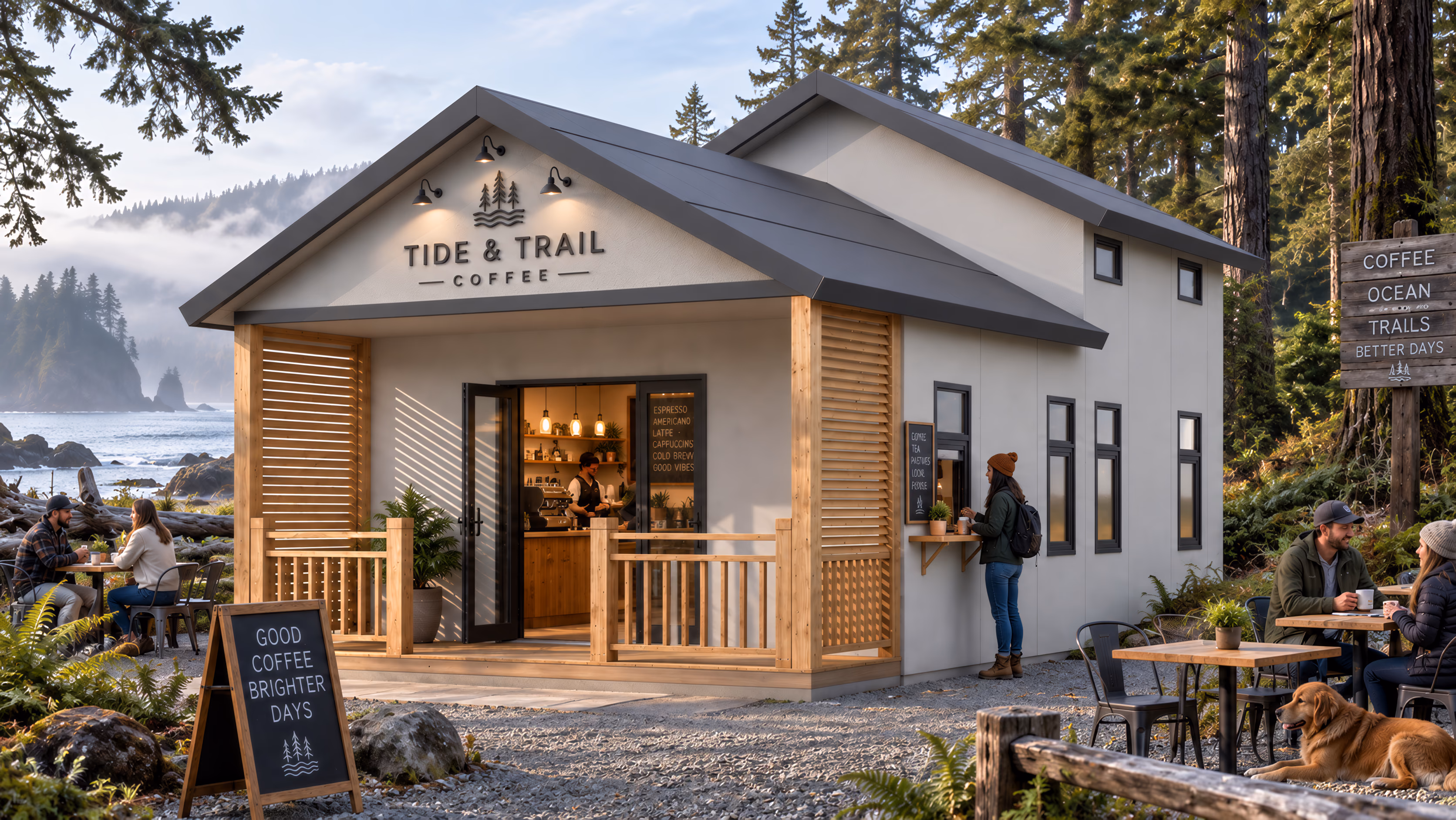 Cafe / Coffee Shop, Series BL Commercial application in Pacific Northwest coast (visual setting)