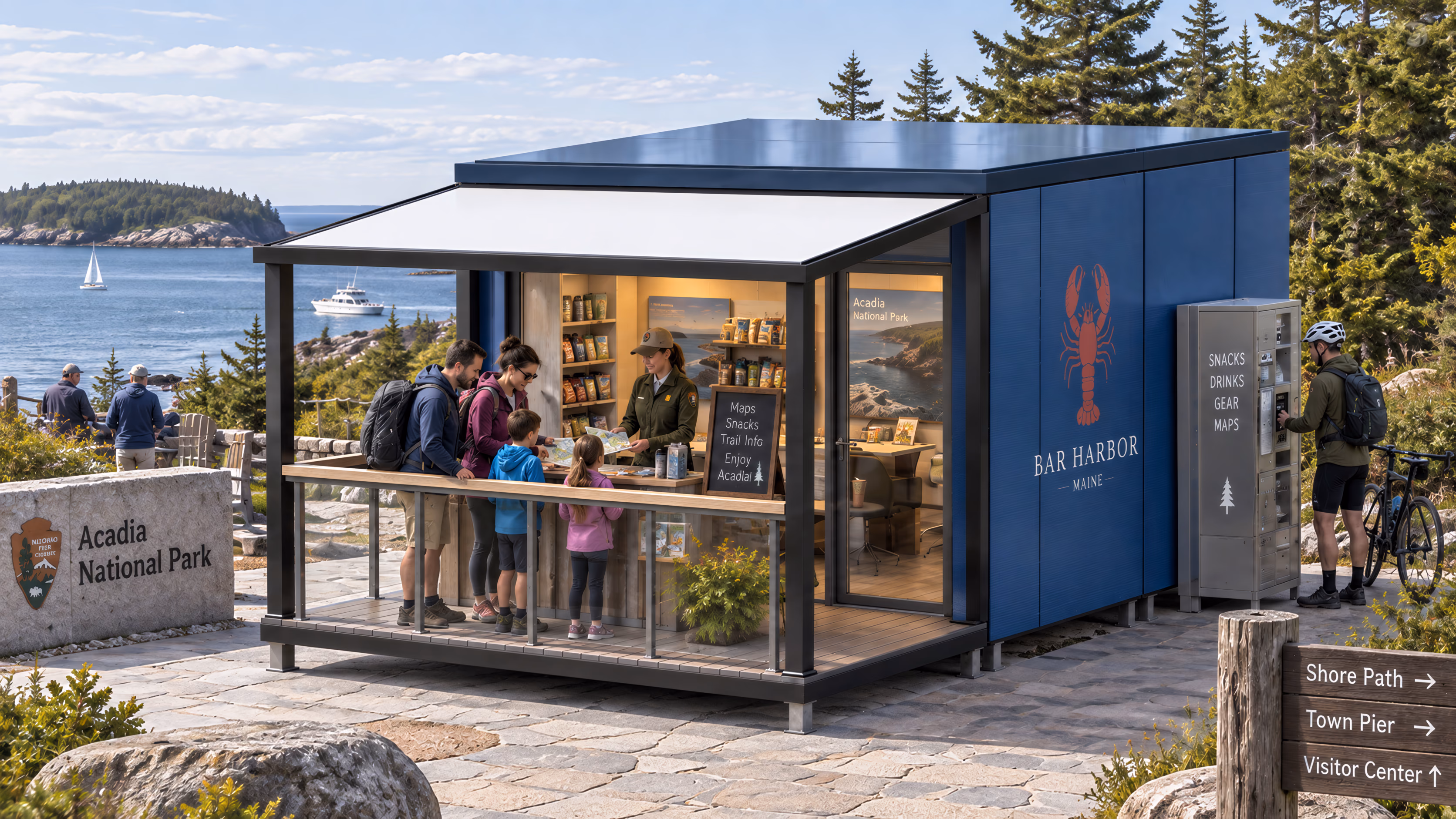 Park Shop / Visitor Supplies, Series C Commercial application in Bar Harbor, Maine, United States