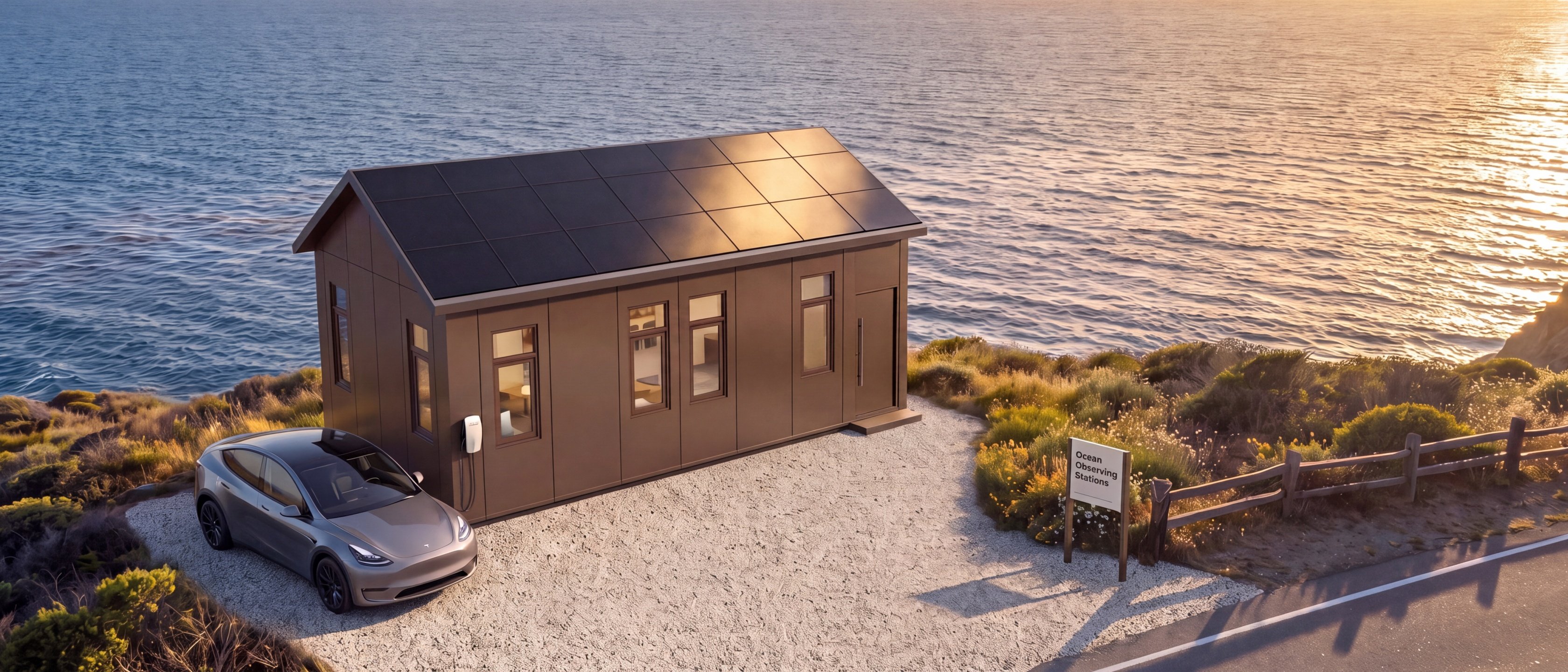 EcoNest panelized prefabricated marine observation station