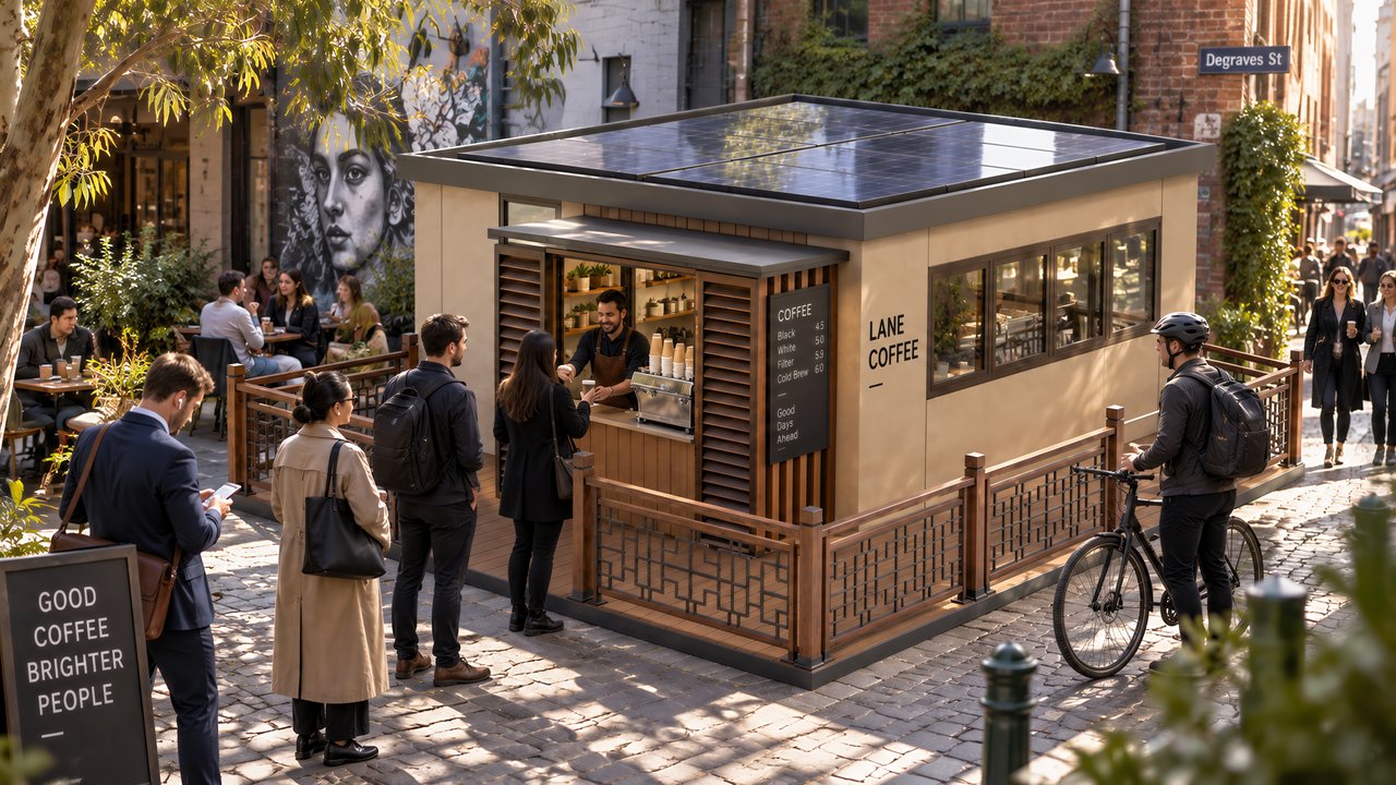 Cafe / Coffee Shop, Series A Commercial application in Urban laneway