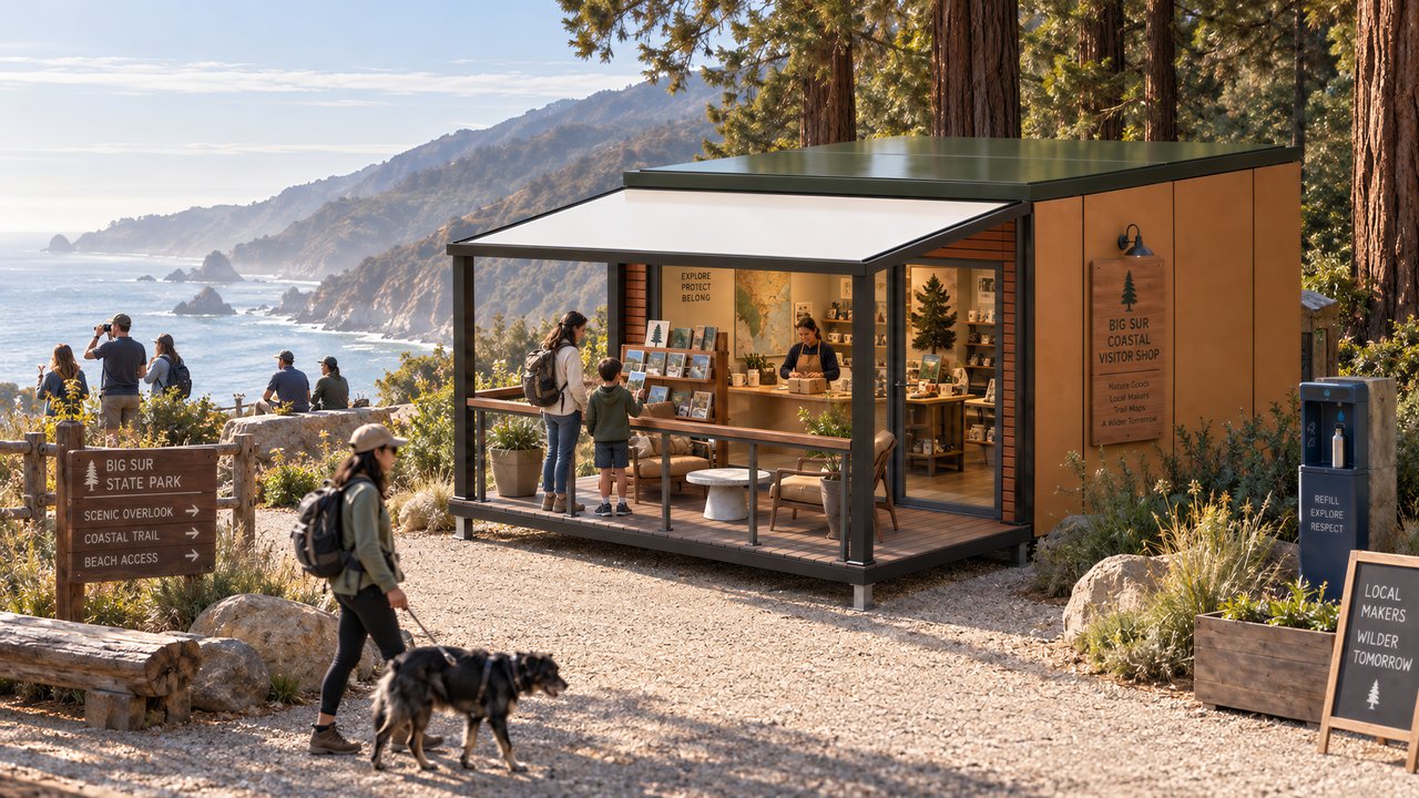 Coastal Shop / Trail Supplies, Series C Commercial application in Big Sur, California, United States