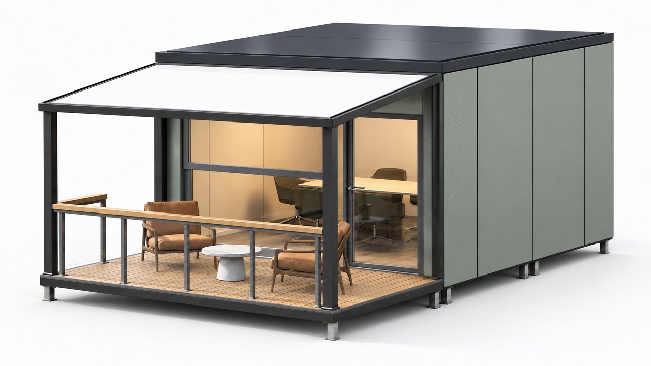 Office / Workspace Suite, Series C Commercial application in Studio background