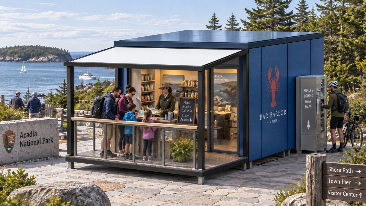 Park Shop / Visitor Supplies, Series C Commercial application in Bar Harbor, Maine, United States