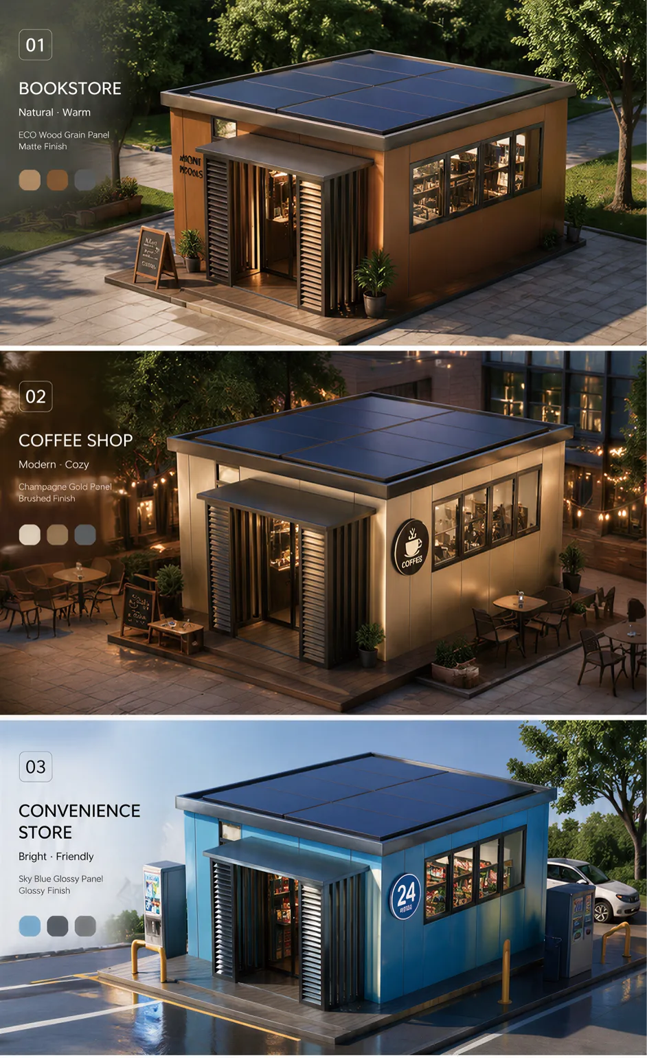 Style A fit-out board including bookstore and convenience-store options