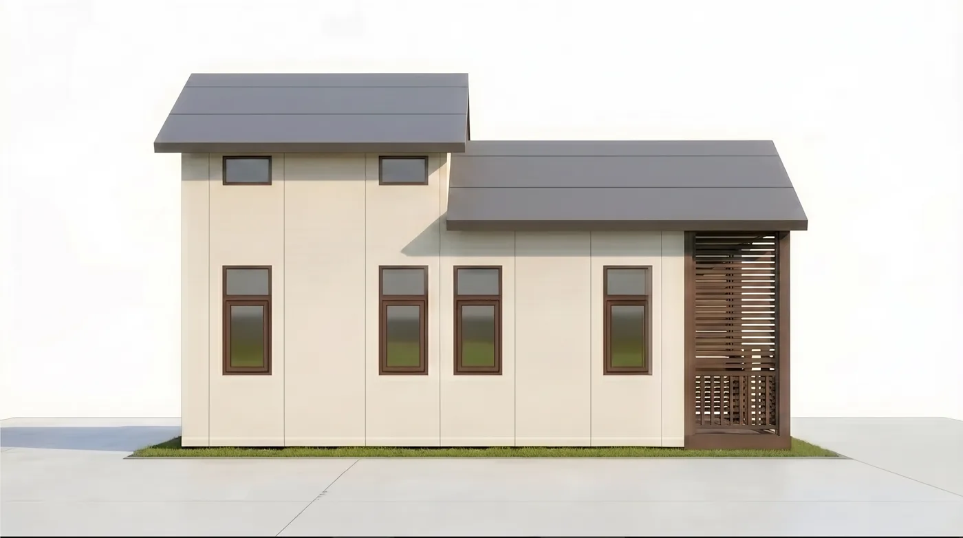 Side view of Style BL showing its loft above the main floor